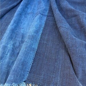 Vintage African Indigo Denim Mossi Mudcloth 70” L x 41” W Textile | No. 153